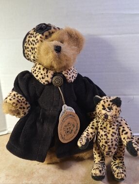 Boyds Bears Bailey Bear & Friends TF Wuzzies Cat 1999 Leopard Print 8" Jointed